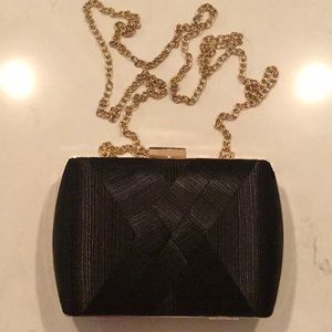 Natasha black cocktail clutch
